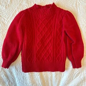 Janie and Jack red cable knit sweater